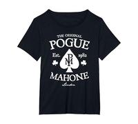 Pala Oficial de The Pogues Camiseta, Mujer Tallas Grandes, Negro, 5XL Grande