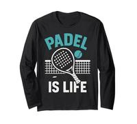 Pala Padel Is Life Retro Pala Pista de Pelota Deportes Manga Larga