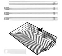 Pala para excavar pollos, pala para gatos con mango largo, pala de pollo ajustable para la limpieza, herramientas de limpieza de gallinero, pala colador para separación de gallineros