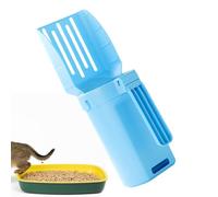 Pala para gatos - Levantador para caca de gatito, pala para gatos con cesta para residuos | Pala angular portátil para la limpieza de las cajas de para gatos de mascotas, gallinas, hámsters