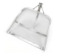 Pala para granos, pala de metal, recogedor de excrementos de pollo de acero al carbono galvanizado con malla de 0, 2 cm para jardinería y agricultura, plateado, 18, 5x14, 17 pulgadas