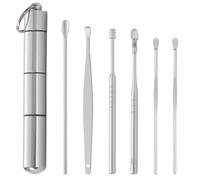 Pala Para Oídos: Juego De Herramientas Limpiadoras De Para Oídos De Acero Inoxidable Con Resorte, Kit De Limpieza De 6 En 1, Removedor De Púas De Oídoss De Doble Punta, Accesorio Higiénico S