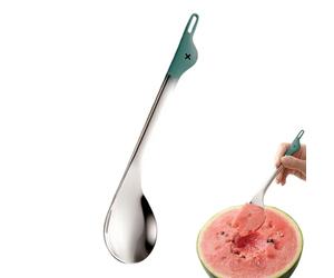 Pala para sandía: pala para melón de un lado, cuerpo con acabado plateado pulido, estructura resistente para bolas de patatas, agarre para servir sorbete de 7,87 pulgadas | Inicio Restaurante y utilid