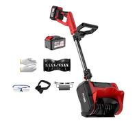 Pala quitanieves eléctrica, quitanieves Plegable con Mango Auxiliar Ajustable, compacta y Ligera para Patio, terraza y Entrada de vehículos (una batería)