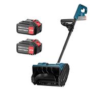 Pala quitanieves eléctrica sin escobillas, quitanieves Plegable con Mango Auxiliar Ajustable, compacta y Ligera para Patio, terraza y Entrada de vehículos (Dos baterías).