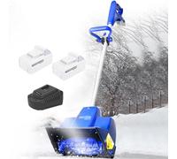 Pala quitanieves inalámbrica, quitanieves a batería de 24 V y 4 Ah, Alcance de Limpieza de 30 x 18 cm, Alcance de 8 m, barredora con Mango Frontal Ajustable, para Patio, terraza y Entrada de vehícul