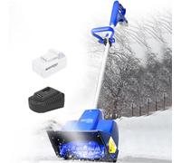 Pala quitanieves inalámbrica, sopladora de Nieve a batería de 24 V y 4 Ah, con Alcance de Limpieza de 30 x 18 cm, Alcance de 8 m y Mango Frontal Ajustable, para Patio, terraza y Entrada de vehículos