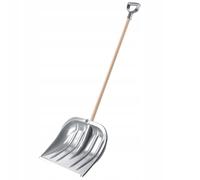 Pala quitanieves KADAX, pala quitanieves con mango de madera, 49 x 132 cm, plata
