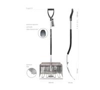 Pala quitanieves quitanieves borde ergonómico de aluminio PAFEN