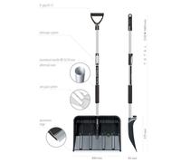 Pala quitanieves quitanieves borde ergonómico de aluminio PAFEN