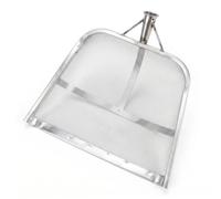 Pala Tamizadora, Pala Tamizadora De Arena De Acero Al Carbono Galvanizado, Recogedor De Excrementos De Pollo con Malla De 0, 2 Cm para Granos, Jardinería, Plata, 18.5x14.17in