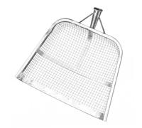 Pala Tamizadora, Pala Tamizadora De Arena De Acero Al Carbono Galvanizado, Recogedor De Excrementos De Pollo con Malla De 1 Cm para Granos, Jardinería, Plata, 18.5x14.17in
