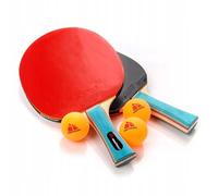 Pala Tenis de Mesa Table tennis Set 2 raquetas 3 pelotas de Ping-pong Ideal para Principiantes y avanzados Tenis de Mesa para niños y Adultos - Ping Pong para Entrenamiento y Partidos (1 estrella)