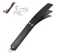 Pala y látigo de cuero de tres capas - paddle, crop y flogger versátil para juegos BDSM, fetichismo y cosplay, correas anchas para mayor intensidad, ideal para parejas