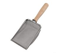 Pala y tamiz de jardinería multiusos, mango de madera, tamiz de suelo de jardín, pantalla de abono para fácil preparación del suelo, herramienta de trabajo en el patio (1 mm)