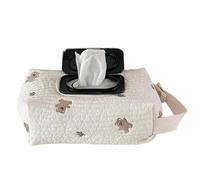 Palabina y toallitas Pouch Bordado portátil Bordado Polla de pañales Toallitas reutilizables Container con mango colgante para el automóvil Caso de viaje de viaje en casa