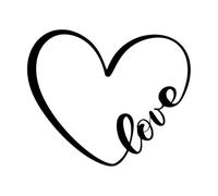 palabra caligráfica amor Pegatinas de pared de vinilo 65.6x78.2cm Personalización personalizada Negro