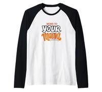 Palabra de Color Naranja para tu mamá gráfico Naranja Camiseta Manga Raglan