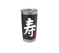 Palabra kanji de lengua japonesa "Longevidad" Vaso térmico de acero inoxidable de doble pared