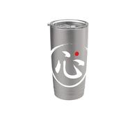 Palabra Kanji en japonés "Corazón" Vaso térmico de acero inoxidable de doble pared