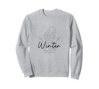 Palabra Muñeco de Nieve: Arte de poesía de Invierno Sudadera