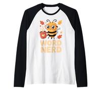 Palabra Nerd Ortografía Abeja Maestro Estudiante Camiseta Manga Raglan