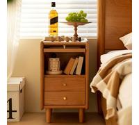 Palabra nocturna con 2 cajones Mesa de madera Mesa de noche estrecha Tabla de café Beds Bundet Mesas para espacios pequeños Bedside Bundway de la oficina en el hogar, 28 * 41 * 54cm (28 * 41 * 5