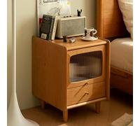 Palabra nocturna con 2 cajones Mesa de madera Mesa de noche estrecha Tabla de café Beds Bundet Mesas para espacios pequeños Bedside Bundway de la oficina en el hogar, 28 * 41 * 54cm (28 * 41 * 5