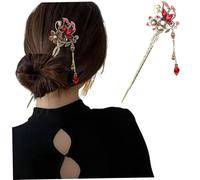 Palabra para el cabello chino, horquilla tradicional de estilo chino con mariposa de imitación, palillos de cabello retro de 5.9 pulgadas para mujeres niñas.