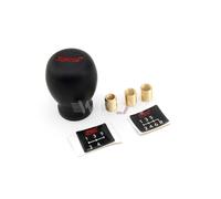 (Palabra roja-negro) Diseño de perilla de cambio de velocidad 5/6 para palanca de cambios de carreras en blanco