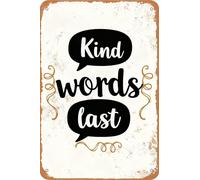 Palabras Amables Al Final Letrero De Lata Divertido Letreros De Estaño Resistente Y Duradera Cartel De Metal Para Jardín Pub Patio 20X30Cm