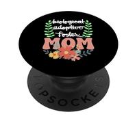 Palabras Cruzadas a mamá diseño Floral a Mano PopSockets PopGrip Adhesivo