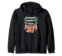 Palabras Cruzadas a mamá diseño Floral a Mano Sudadera con Capucha