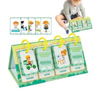 Palabras de acción Tarjetas flash, tarjetas flash para la cognición de acción - Tarjetas de aprendizaje de acción de acción de acción | Juguete de educación temprana de color brillante para aulas