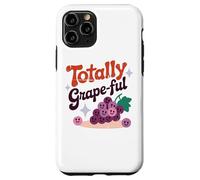 Palabras divertidas de uvas sonrientes Totally Grape-Ful Carcasa para iPhone 11 Pro