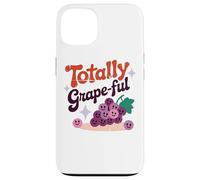 Palabras divertidas de uvas sonrientes Totally Grape-Ful Carcasa para iPhone 13