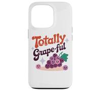 Palabras divertidas de uvas sonrientes Totally Grape-Ful Carcasa para iPhone 13 Pro