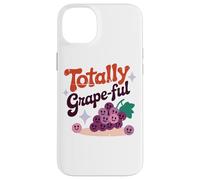Palabras divertidas de uvas sonrientes Totally Grape-Ful Carcasa para iPhone 14 Plus