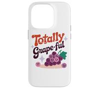 Palabras divertidas de uvas sonrientes Totally Grape-Ful Carcasa para iPhone 14 Pro