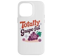 Palabras divertidas de uvas sonrientes Totally Grape-Ful Carcasa para iPhone 14 Pro Max