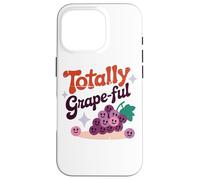 Palabras divertidas de uvas sonrientes Totally Grape-Ful Carcasa para iPhone 16 Pro
