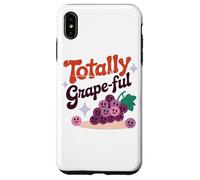 Palabras divertidas de uvas sonrientes Totally Grape-Ful Carcasa para iPhone XS Max
