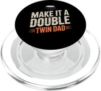 Palabras divertidas para gemelos Texto Humor Make It A Double Twin Dad PopSockets PopGrip para MagSafe