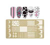 Palabras Flores Mariposa Uñas Placa Sello Acero Inoxidable Plantilla Accesorio Para Salón Profesional Casa Manicura Arte Flores Mariposa Sello de Uñas
