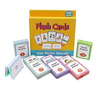 Palabras visuales de kindergarten, tarjetas flash de palabras visibles | 220 tarjetas de palabras visuales de alta frecuencia,Juguetes educativos y de aprendizaje, juegos de palabras, tarjetas flash
