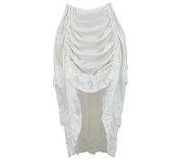 Palace Corset Irregular Versatile Skirt Character Uniform Short Skirt Dance Skirt-White-S