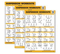 Palace Learning Paquete de 3 pósteres de entrenamiento en suspensión, volumen 1, 2 y 3, gráficos de ejercicios (laminados, 18 x 24 pulgadas)