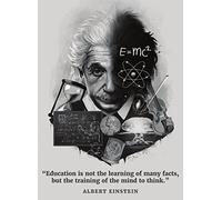 Palace Learning Póster de Albert Einstein, cita inspiradora y motivacional (45,7 x 61 cm, laminado)