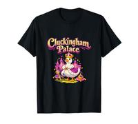 Palacio de Cluckingham Lindo Ganso Corona Juego de Palabras gráfico Camiseta