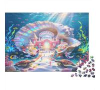 Palacio de Concha Fantasía Puzzle para Adultos Puzzle de 1000 Piezas Mundo Submarino Colorido Juego Familiar Relajante Decoración Hogar 70x50cm/1000pcs